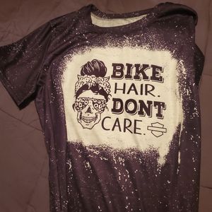 HD bike hair don't care shirt